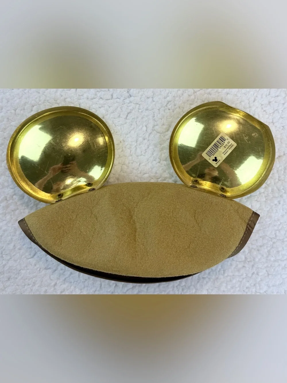 (VTG) DISNEY • Kids Gold Disneyland Resort 50th Anniversary Mickey Ears Hat, OS